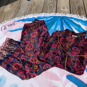 100% silk pajama set